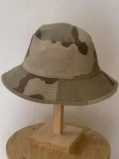 リバーシブルカモフラージュ バケットハット コットン製