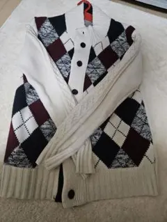 ダイヤモンド柄ニットカーディガン(TAKA:Q)