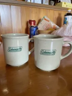 Coleman ベージュ マグカップ 2個セット