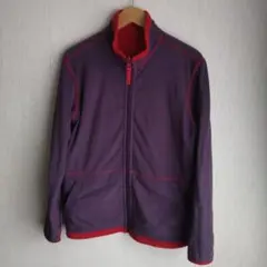 ユニクロ　リバーシブル　フリースフルジップジャケット　レッド&パープル　Lサイズ