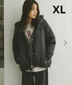 新品未使用品　グローバルワーク エアリュクスダウンフードブルゾン　ブラック　XL