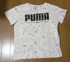PUMA Tシャツ 150サイズ 白地にグレー模様