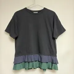 URBAN RESEARCH ブラックフリルTシャツ　美品のサムネイル