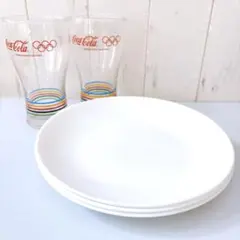 コカ・コーラ　リオオリンピック協賛オリジナルグラス２点&パン祭りお皿３枚のサムネイル
