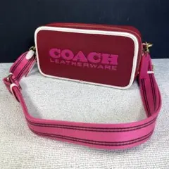 COACH ショルダーバッグ ボルドー ミニバッグ ロゴ 保存袋付き 930⑩ 