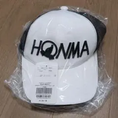 新品 HONMA 本間ゴルフ メッシュキャップ 白黒 061-317601