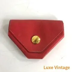 エルメス ル ヴァンキャトル コインケース レッド ゴールド金具