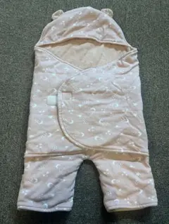 フード付きおくるみ ピンク 3-9kg