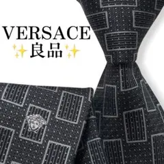 良品✨VERSACE ネクタイ　メデューサ　ブラック　ヴェルサーチ　かっこいい