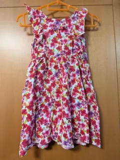 120cm花柄ノースリーブワンピース