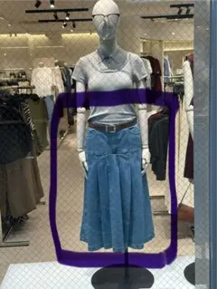 デニムフレアロングスカート H&M 新品