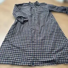 クラウドナイン ワンピース スタンドカラー バンドカラー　チェック