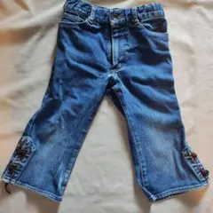 キッズ デニムパンツ レースアップデザイン