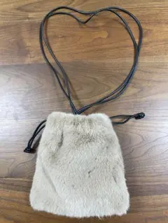 ファーバッグ　ショルダー　巾着