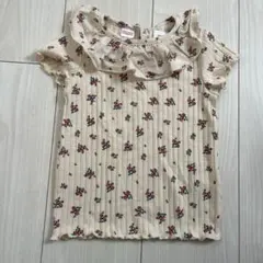 ZARA 花柄フリルTシャツ 98のサムネイル