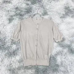 《UNIQLO》ユニクロ (M) カーディガン　ボタン付き　リブ編み　羽織り
