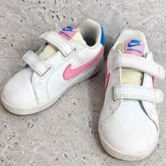 良品★ NIKE ナイキ ベビースニーカー 14cm 白 ピンク マジックテープ