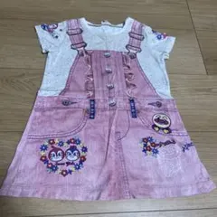アンパンマンキッズコレクション だまし絵ワンピース ピンク　日本製　90のサムネイル