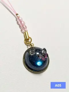 レジン ハンドメイド ストラップ 蝶 立体 A05