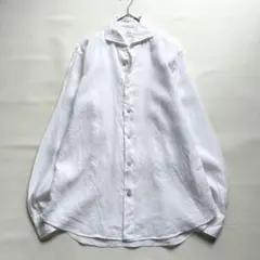 『giannetto』リネンワイドカラーシャツ／刺繍／長袖／羽織のサムネイル