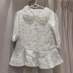 SHEIN ホワイト ワンピース 18-24M ベビードレス