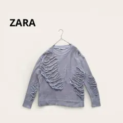 ZARA セーター Y2K プルオーバーニット ゆったり クラッシュ加工のサムネイル