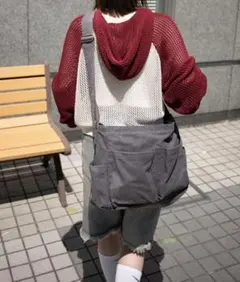 あ*や様 WEGOショルダーバッグ ダークグレー