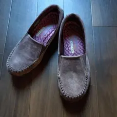 Skechers スリッポンモカシン ブラウン　24センチ