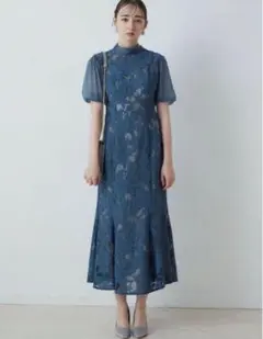 LAGUNAMOON LADYジャガードレースフレアーワンピース