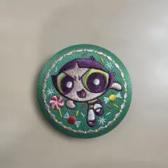 パワーパフガールズ　バターカップ　刺繍缶バッジ
