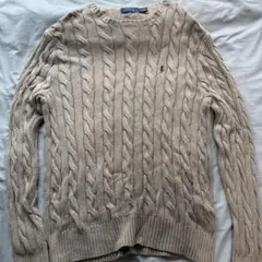 POLO RALPH LAUREN ケーブルニット セーター ベージュ