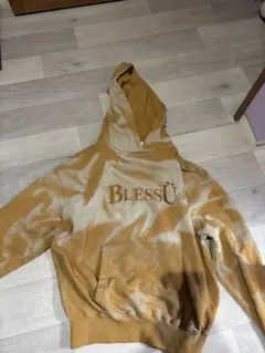BLESSU パーカー ネイビー タイダイ柄 刺繍 - メルカリ