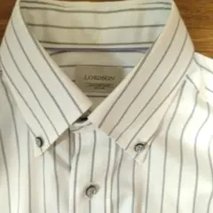 LORDSON ホワイトストライプ ドレスシャツ 40
