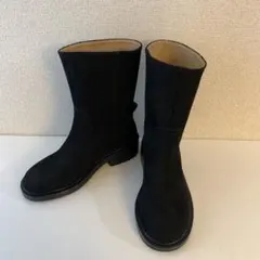 【Le Decore】ルデコレ ブラックスエード ミドルカットブーツ ルタロンM