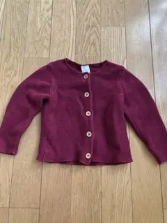 H&M カーディガン 9-12m　ワインレッド