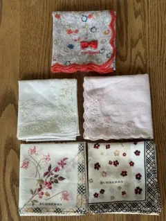BURBERRY 他ハンカチ５枚まとめ売り