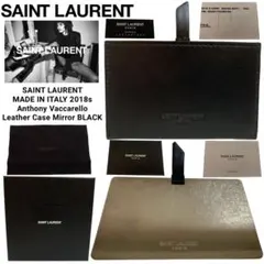 SAINT LAURENT 2018s ITALY製 レザーケース付き ミラー