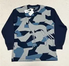 【新品 タグ付】アダバット メンズ ルームウェア パジャマ トップスのみ 紺 M