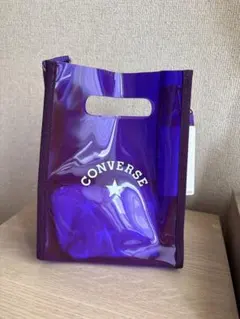【新品】CONVERSE pvc ショルダーバッグ 紫のサムネイル