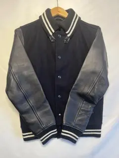 A-187 古着 BEAMS(ビームス)スタジャン ネイビー　Sサイズのサムネイル