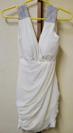 【dazzy】サイドギャザーミニワンピース　オフホワイト