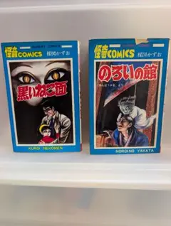 楳図かずお 黒いねこ面 のろいの館 怪奇COMICS 2冊セット