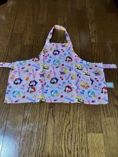 ディズニープリンセス　エプロン　ピンク　マジックテープ式　サイズ100〜110