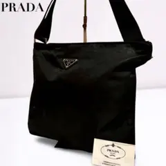 【正規品】プラダ PRADA ショルダーバッグ ナイロン 三角ロゴ 黒 男女兼用