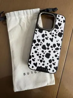 burga ダルメシアン柄　iPhone15proケース