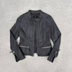 【本革】VICKY レザージャケット 黒系 ショート丈 Y2K archive