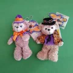 未使用　ダッフィー　シェリーメイ　ハロウィン　ぬいぐるみバッジ　キーチェーン