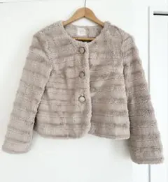 grove ショート丈ジャケット　ファー　もこもこ　Mサイズのサムネイル