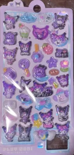 クロミキャラクター他へポコポコ立体シール37個セット