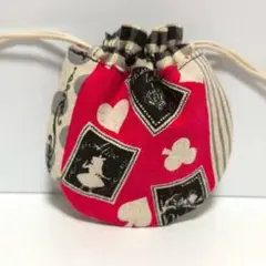 不思議の国のアリス⑤ ミニミニ まんまる 巾着　ハンドメイド